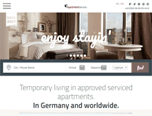 Tablet Screenshot of apartmentservice.de
