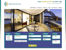 Tablet Screenshot of apartmentservice.com.au